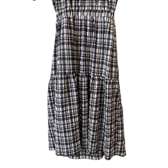 Free People Just Female Hamilton Midi Dress Large Gingham Lightweight Cottage - Picture 9 of 15